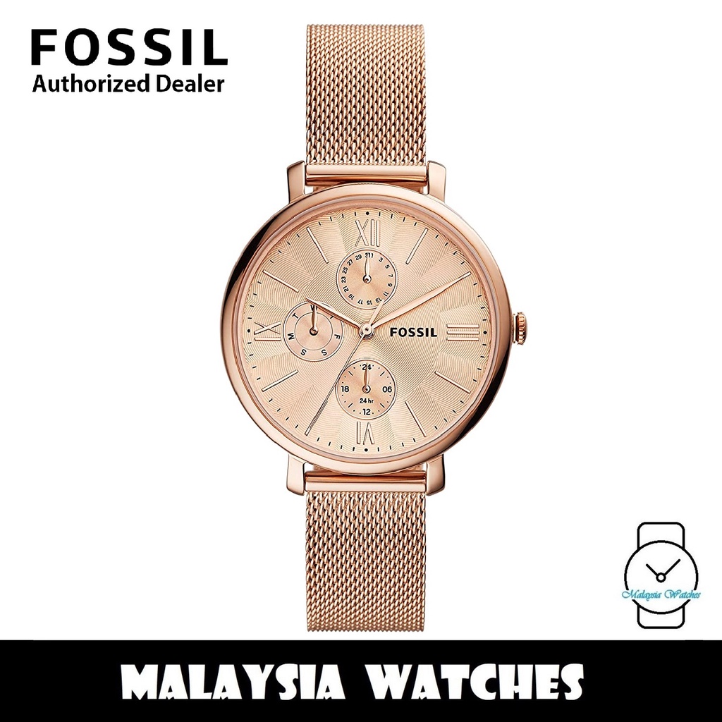(OFFICIAL WARRANTY) Fossil ES5098 Jacqueline Multifunction Rose Gold