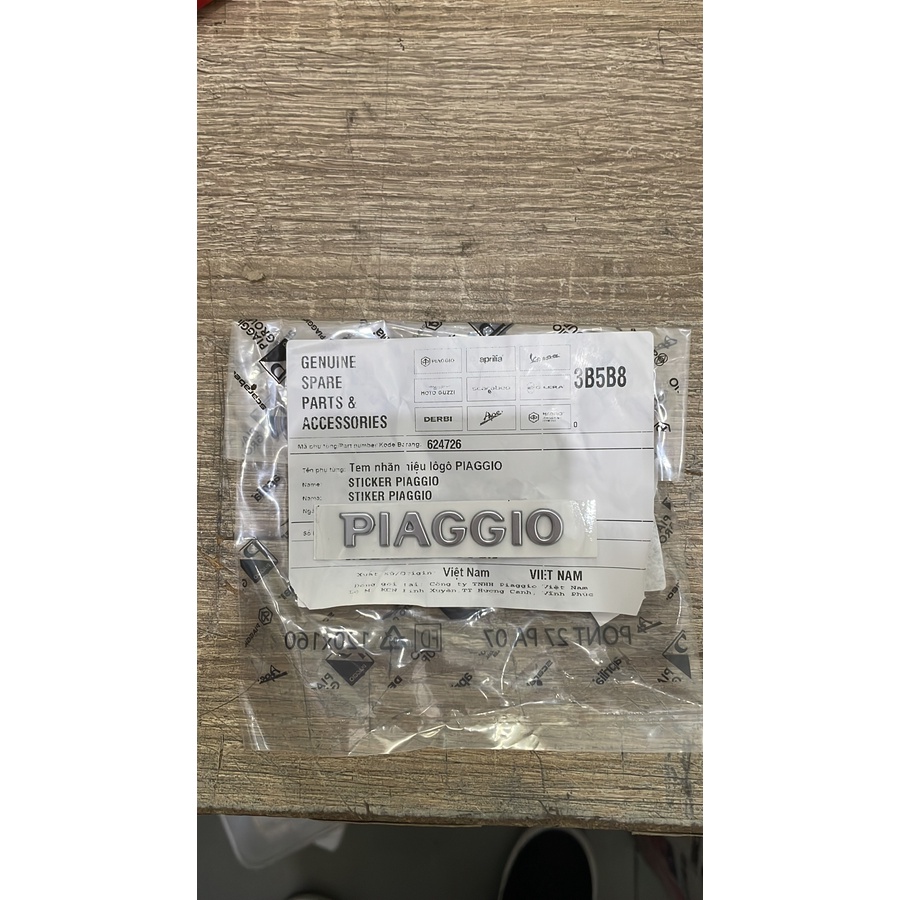 Original PIAGGIO Emblem Sticker PIAGGIO Spare Parts | Shopee Malaysia