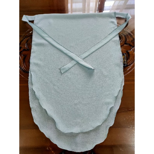 FZAHRAH Purdah Half Ruffle Berwarna /Purdah Bulat 2 Lapisan Bertali ...