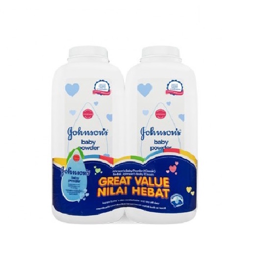 JOHNSONS BABY POWDER 2 x 500G | Shopee Malaysia