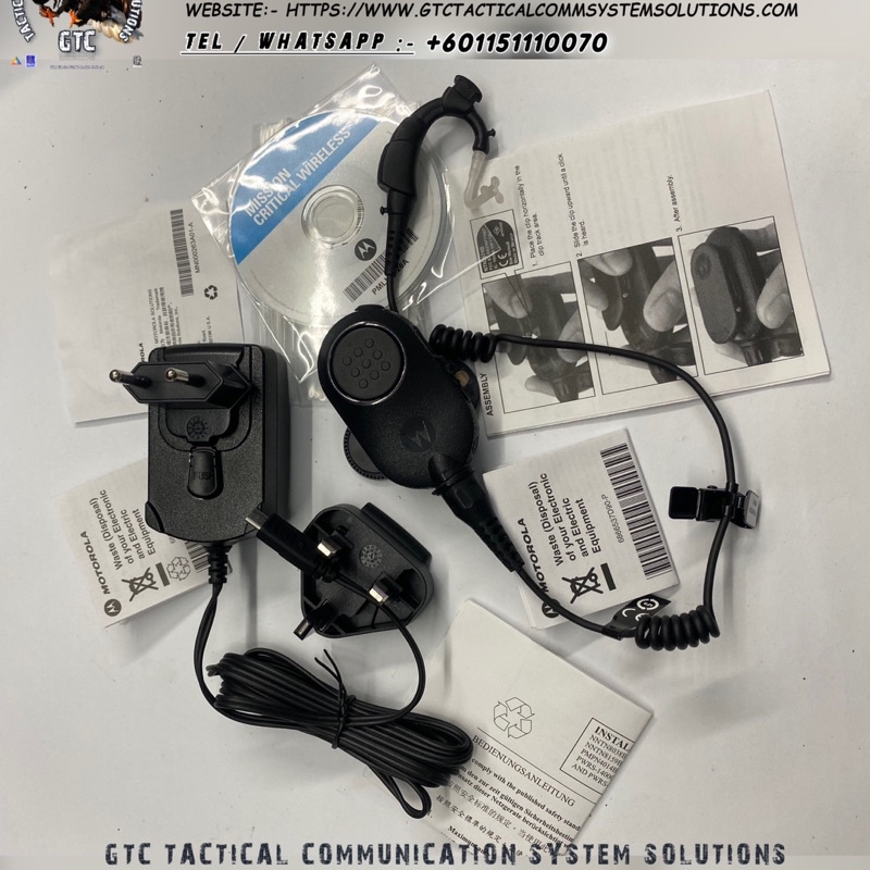 Law Enforcement Radio Mic & Earpiece Kit - Quick Disconnect For Motorola APX & XPR Series