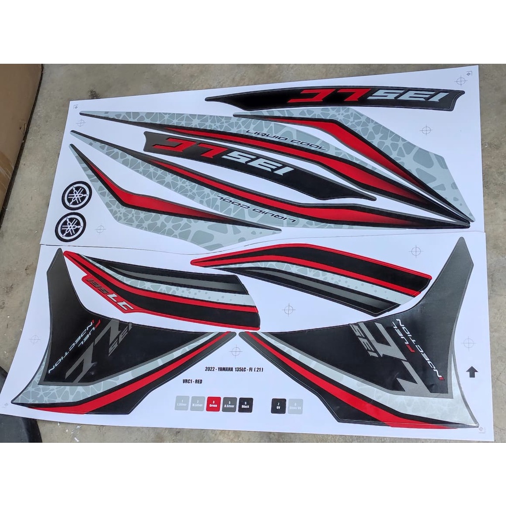 Stiker Sticker Body Stripe Cover Set (21) Yamaha Lc135 Lc 135 V8 LC135 ...