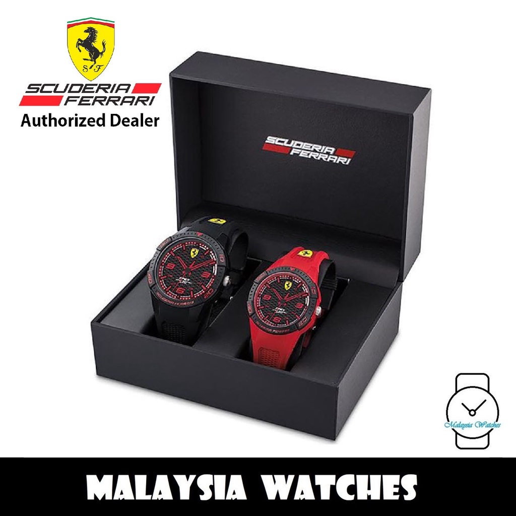 (100% Original) Scuderia Ferrari 0870034 Apex Box Set Quartz Analog ...