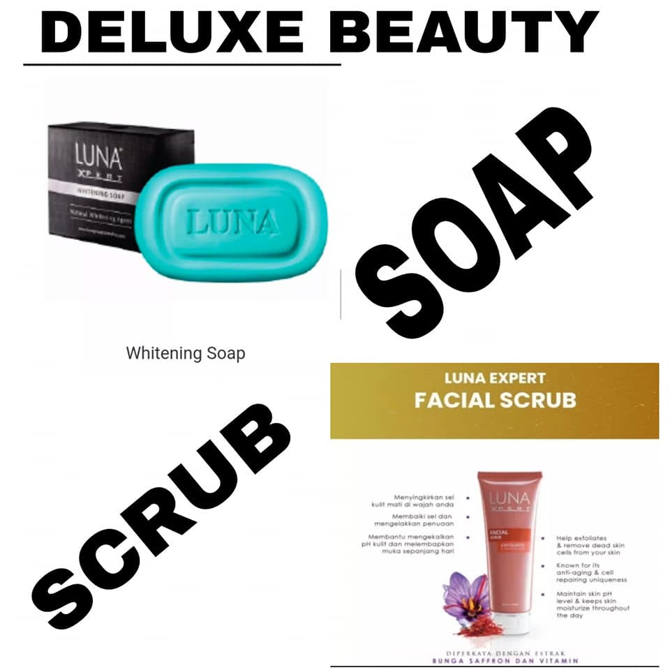 LUNA XPERT WHITENING SOAP 100g + LUNA SCRUB ( FOR SOFT SKIN ) Shopee Malaysia