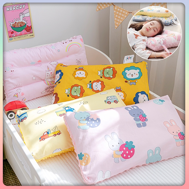 Soft Kid Cotton Pillow Sleeping Pillows Washable Bantal Kapas Budak