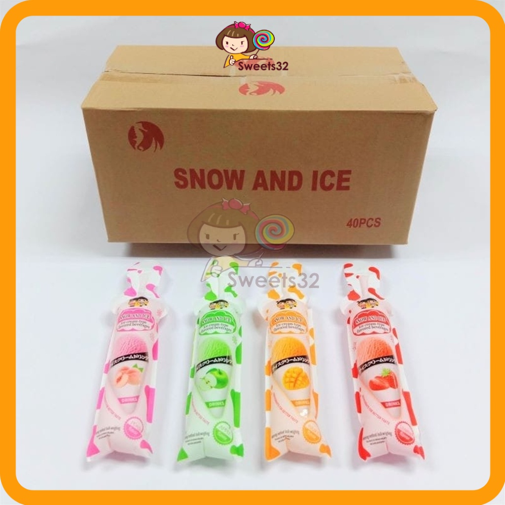 [ 40pcs / box ] Jelly Snow And Ice Popsicle Apple / Strawberry / Peach ...