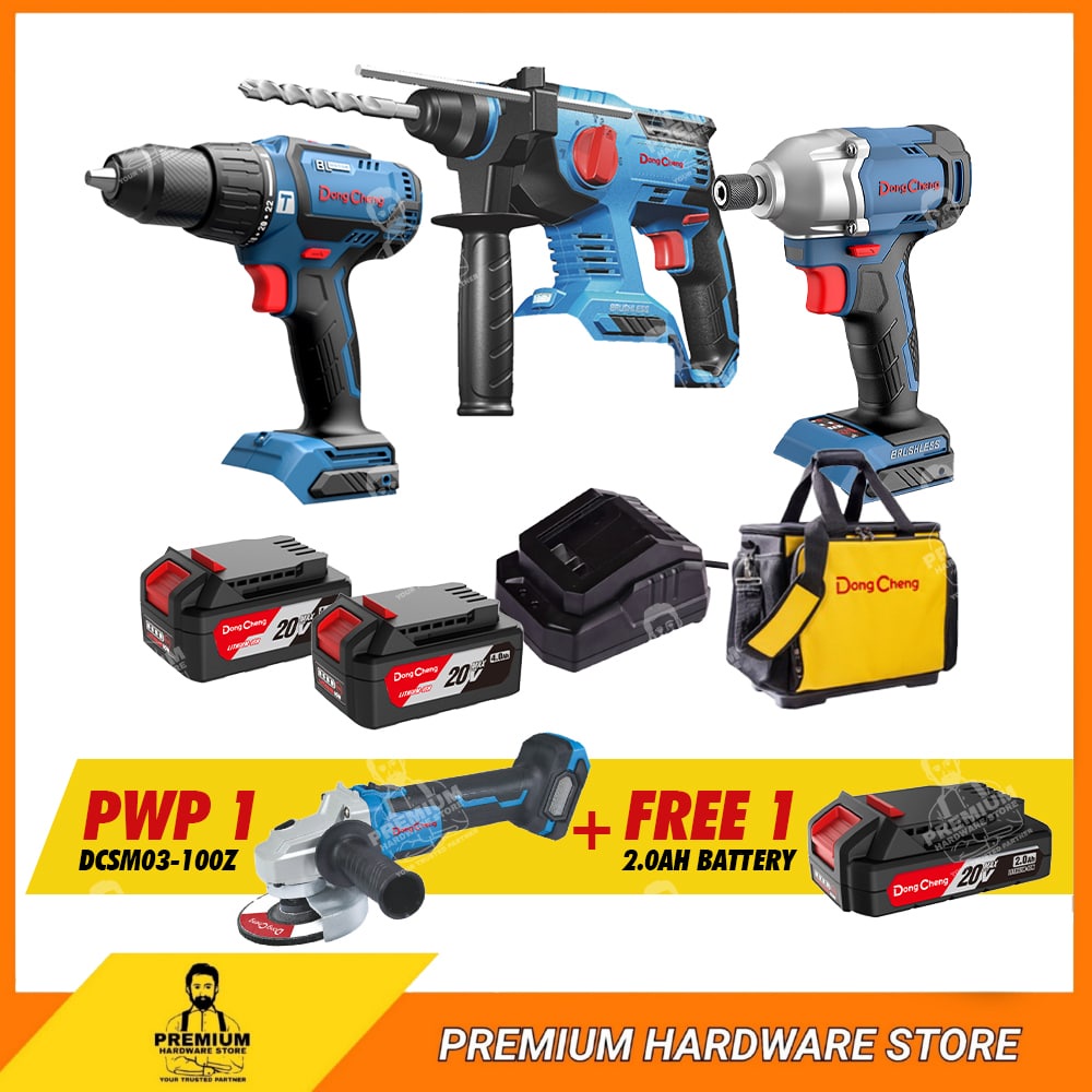 DONG CHENG Impact Driver Hammer Drill DCJZ0513Z + Rotary Hammer