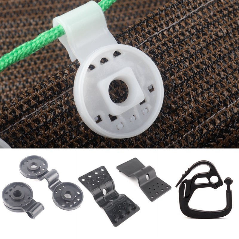 20pcs Sun Shade Net Garden Insect Netting Clip Net Hook Fix Clamps