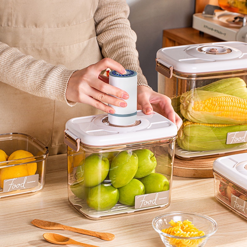 Electric Vacuum Crisper Food Packaging Vegetables and Fruits Sealed ...