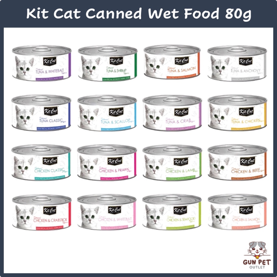 Kit Cat Premium Can Food 70g 80g Wet Food Canned Food Topper Deboned