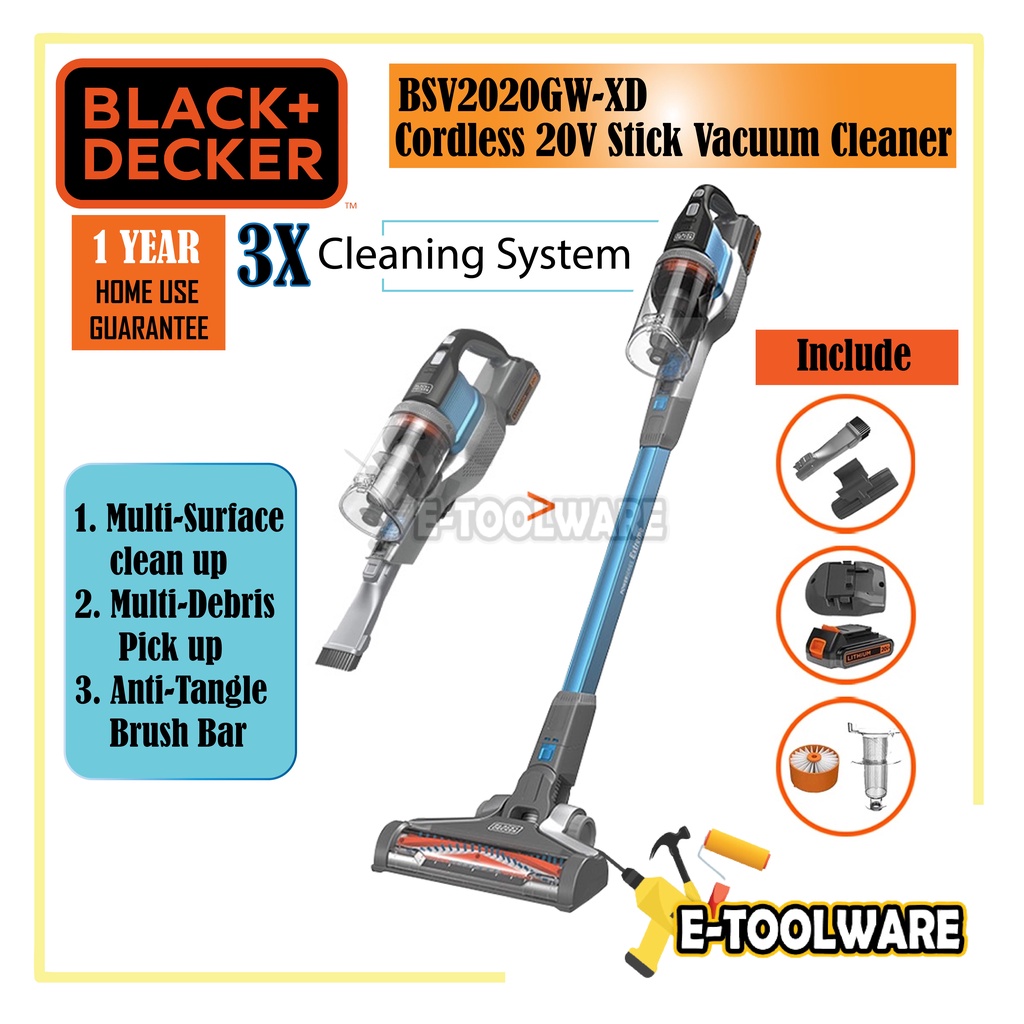 Black & Decker BSV2020GW Powerseries 20V Extreme Cordless Stick Vacuum