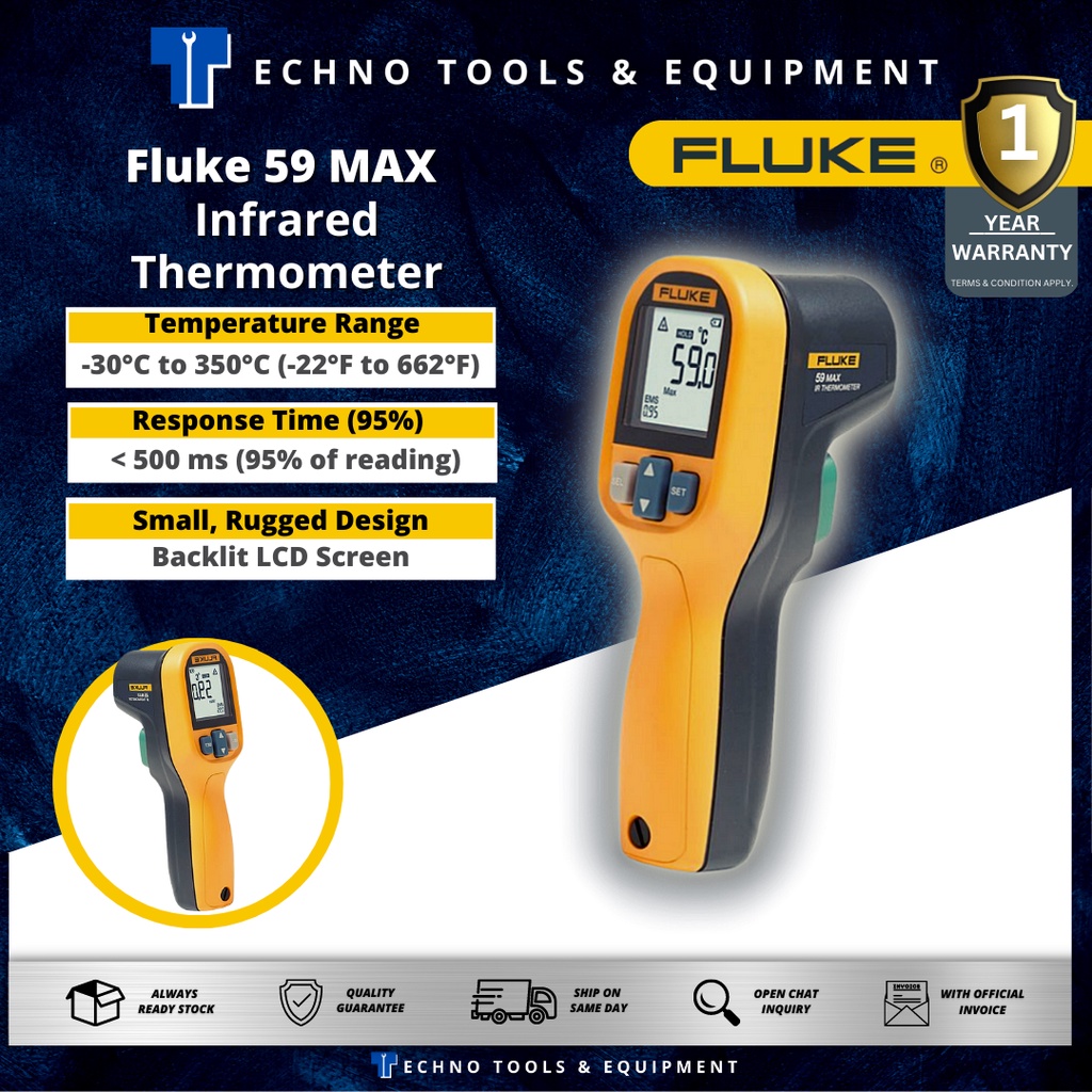 Fluke 59 Max Infrared Thermometer 59max Shopee Malaysia 2010