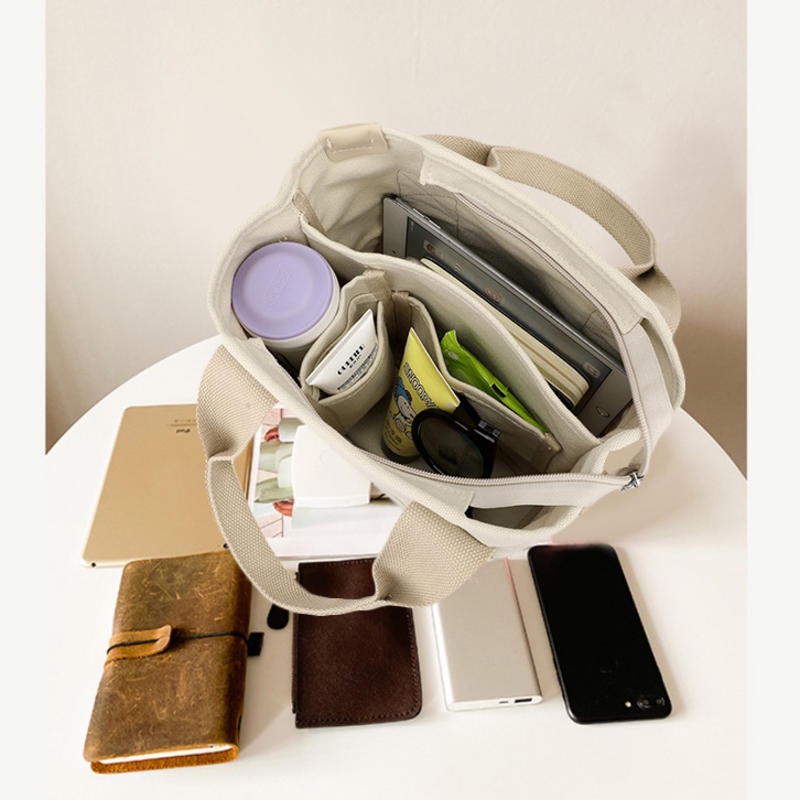 New Japanese Canvas Bag Simple LargeCapacity Tote Bag Portable Bag for