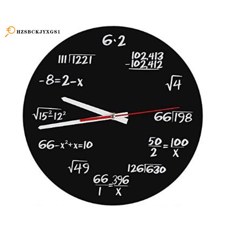 Math Wall Clock , Math Formulas Clock Quiz Clock in Black and White ...