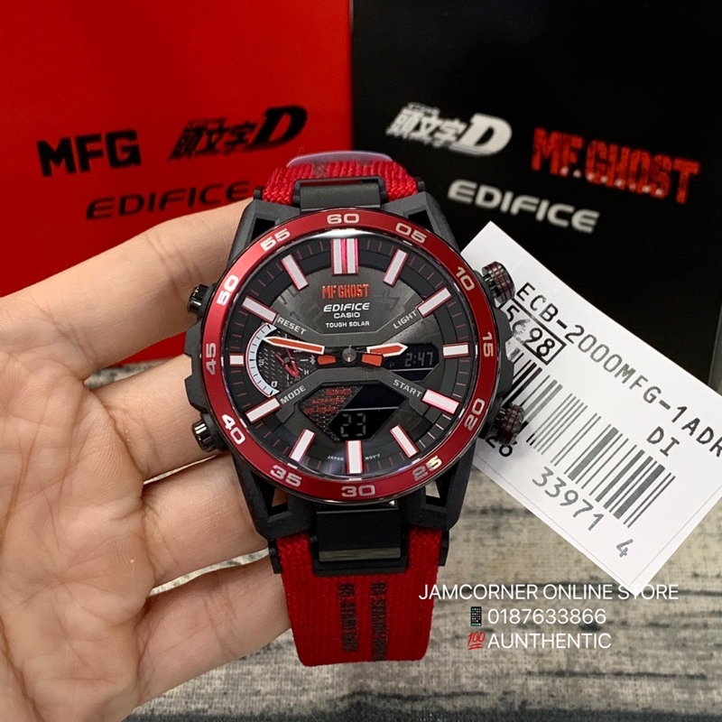 LIMITED EDITION 100% ORIGINAL CASIO EDIFICE ECB-2000MFG-1A Initial D & MF  GHOST CollaborationSOSPENSIONE