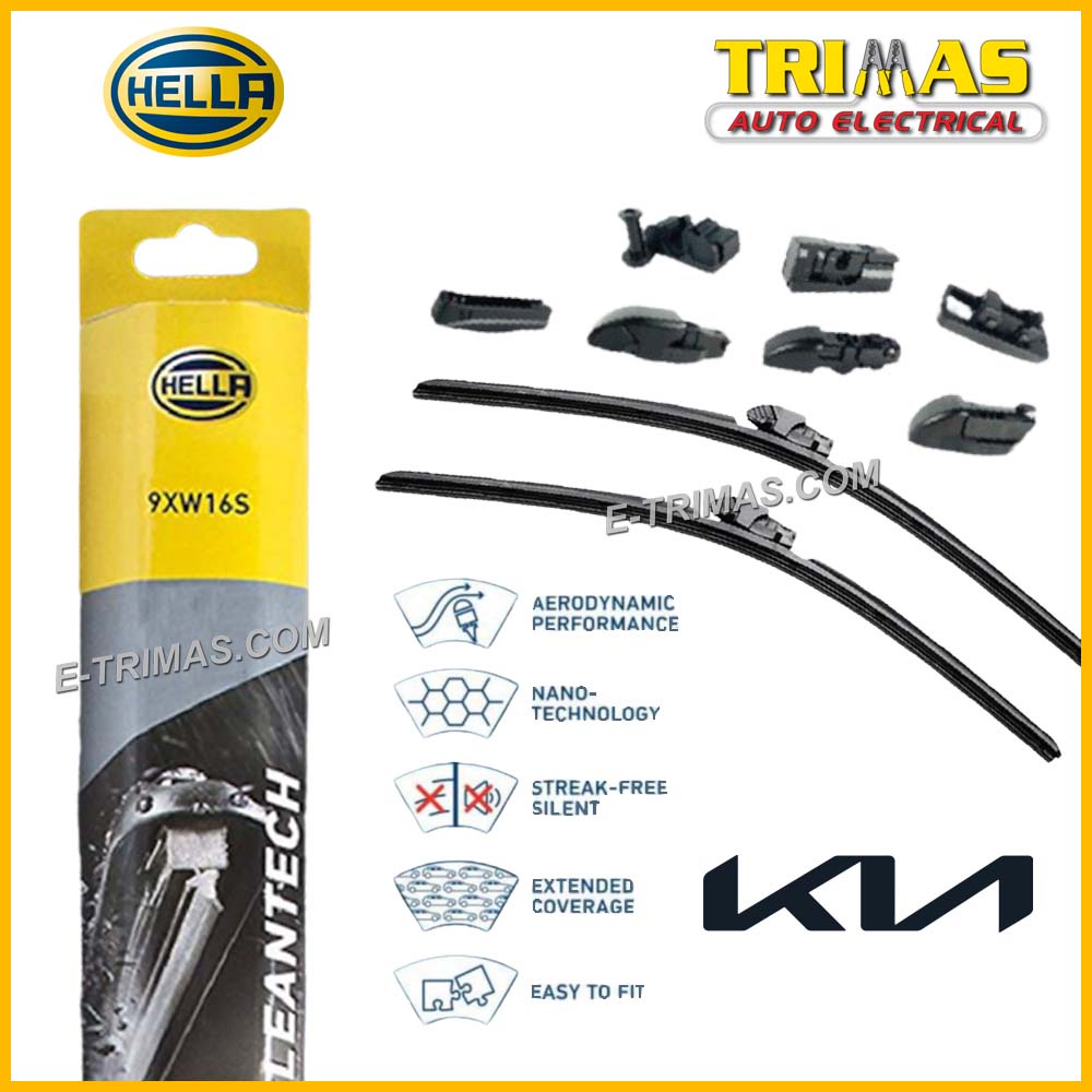 TRIMAS Original Hella Cleantech Multi Adapter Wiper Blades Set Kia Naza