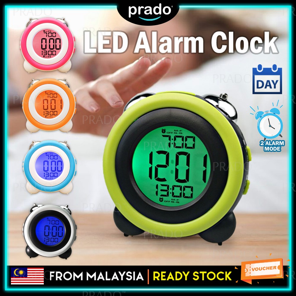 PRADO Loud Bell Alarm Clock Heavy Sleepers Dual Alarm Clock With Snooze ...