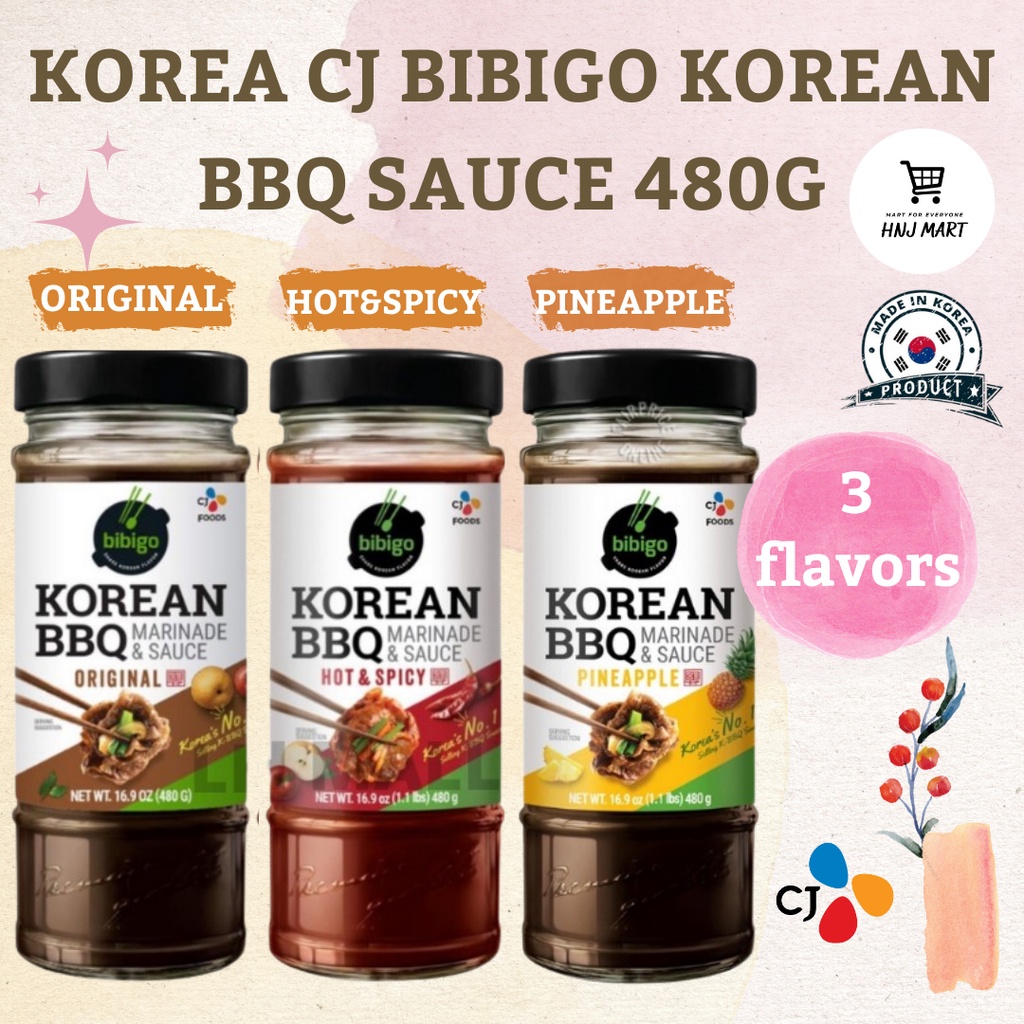 Korea CJ Bibigo Korean BBQ Sauce 480g Marinade Sauce (Pineapple/Hot