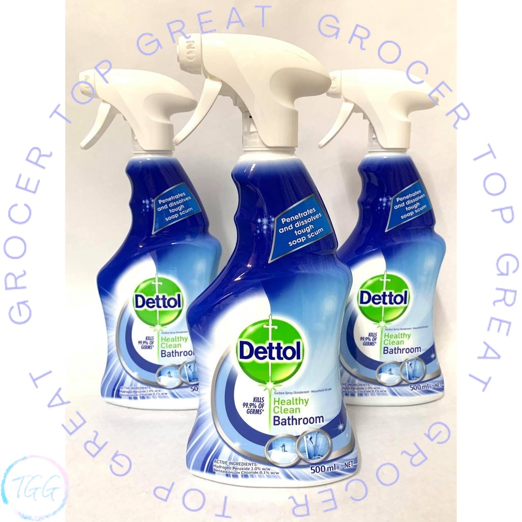 DETTOL TRIGGER SPRAY ANTI-BACTERIAL BATHROOM CLEANSER 500ML | Shopee ...