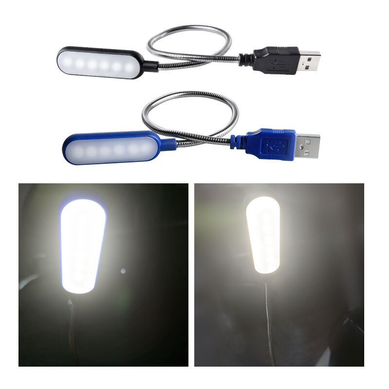 【Ready Stock】 6 LED USB Table Lamp Flexible for Power Bank Mini Book ...