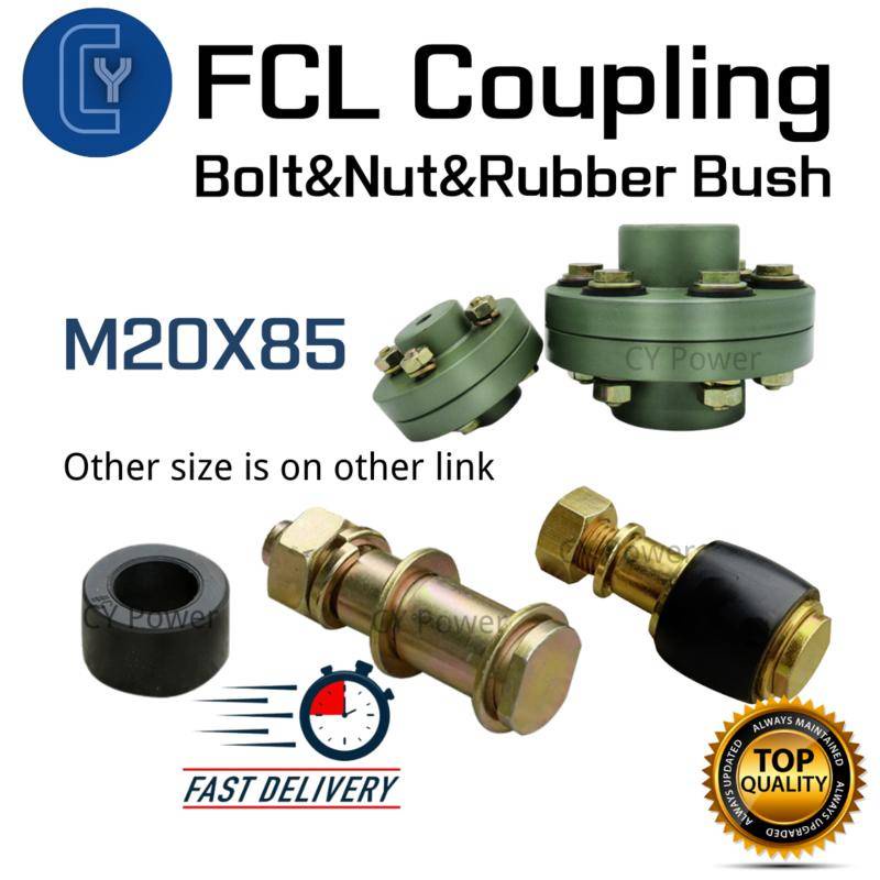 FCL Coupling Bolt & Nut & Rubber Bush F4(M20 x 85) FCL Component (Can
