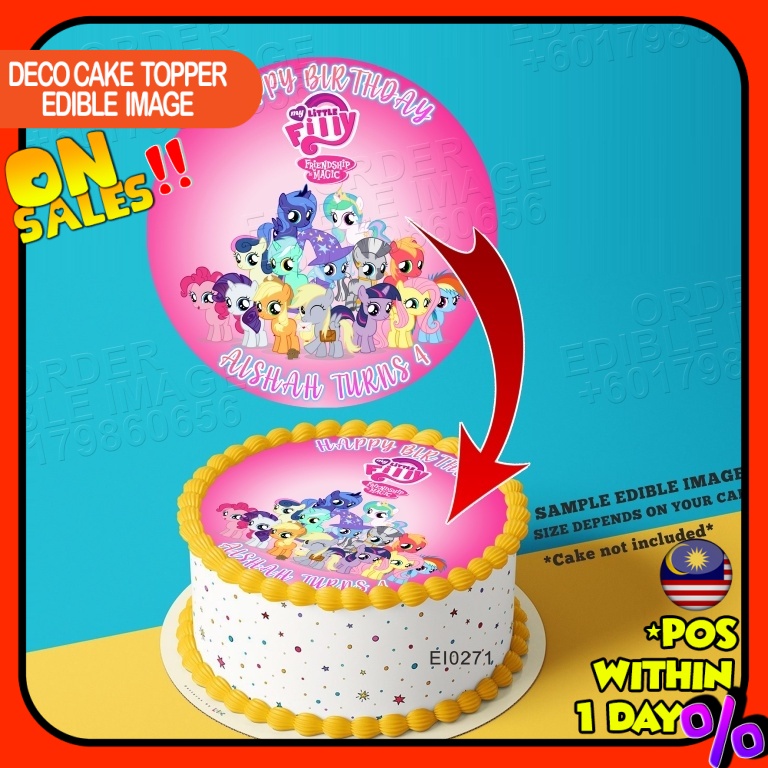 Printing My Little Filly Edible Image Print Cake Photo Icing Paper ...
