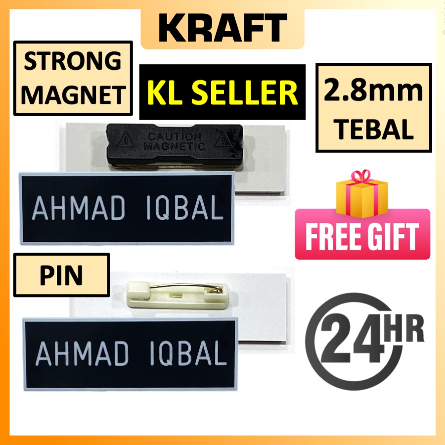 Name Tag Rumi MAGNET, PIN, tag nama name tag sekolah cikgu nametag ...