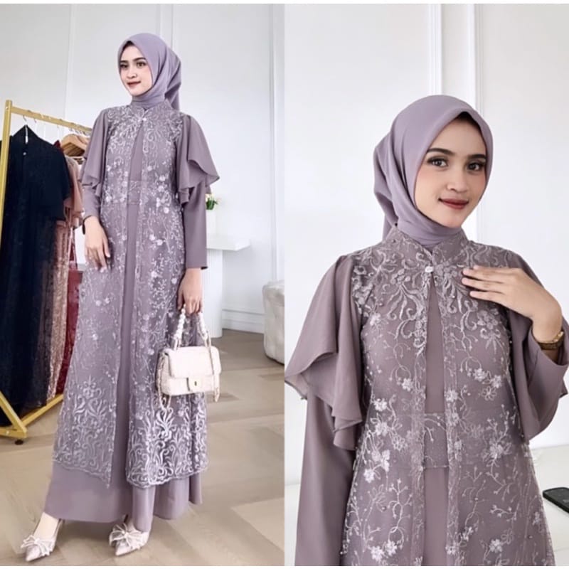 Georgina DRESS BUSUI FRIENDLY Inner DRESS OUTER FREE OBI BELT LATEST EID DRESS PARTY DRESS BRIDESMAID DRESS KONDANGAN DRESS Shopee Malaysia