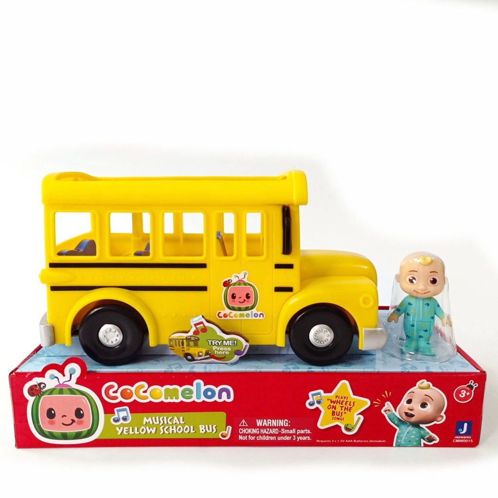 Cocomelon Super Baby English Animation Yellow School Bus jojo Doll Play ...