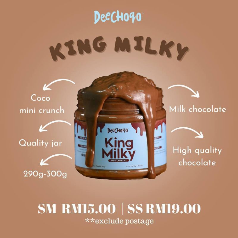 CHOCOJAR VIRAL KING MILKY DEECHOQO CHOCOLATE MINI CRUNCH | Shopee Malaysia