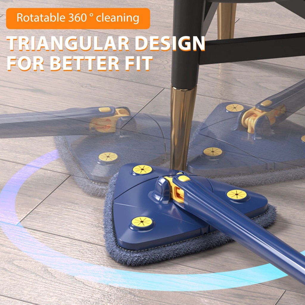 Extendable Triangle Mop 360° Rotatable Squeeze Mop Floor Cleaning Wet and  Dry Home Floor Ceiling Windows Cleaning Tools 1 SET MOP