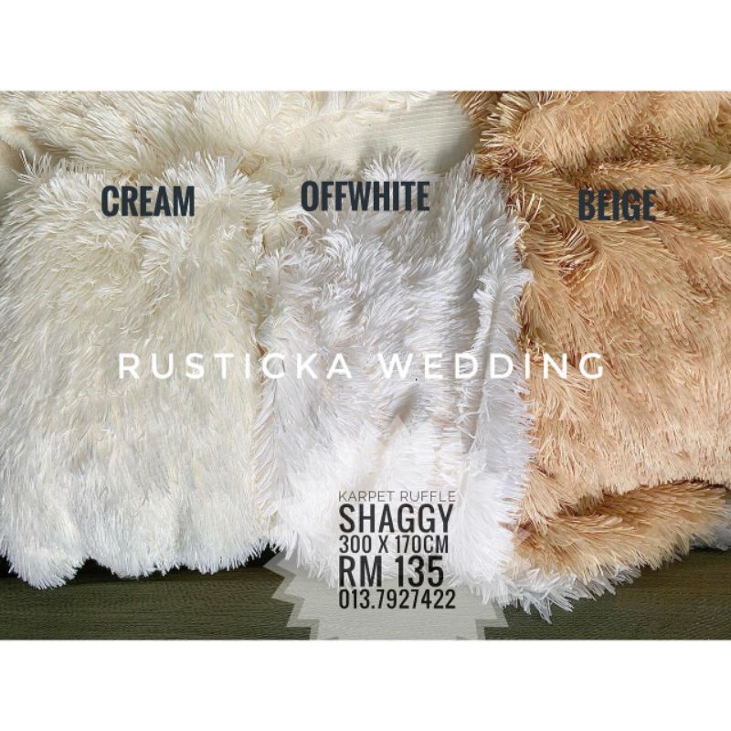 3 Meter Carpet Ruffle Shaggy Karpet Bulu Pelamin Plush Velvet Ruffle ...