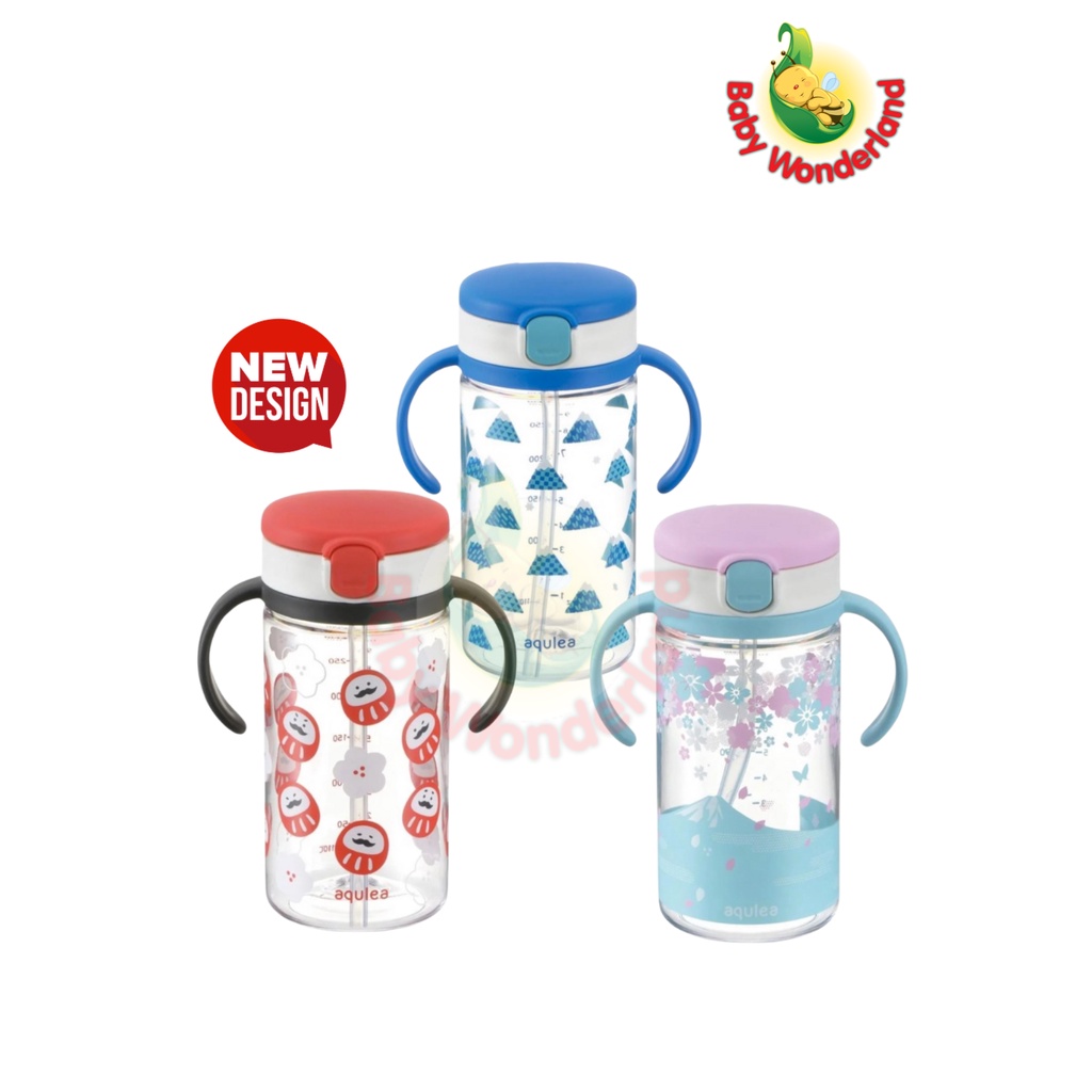 RICHELL - AQULEA Clear Straw Bottle Mug 320ml (New Design) | Shopee ...