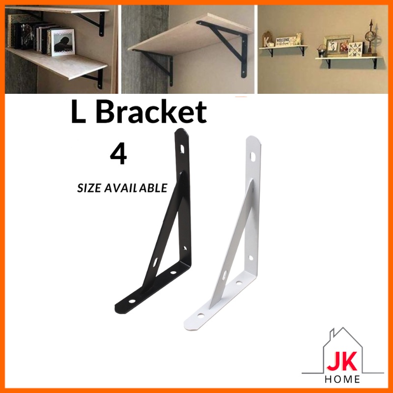 DR L Shape Bracket Wall Bracket Rack Bracket wall shelf bracket sesiku besi dinding