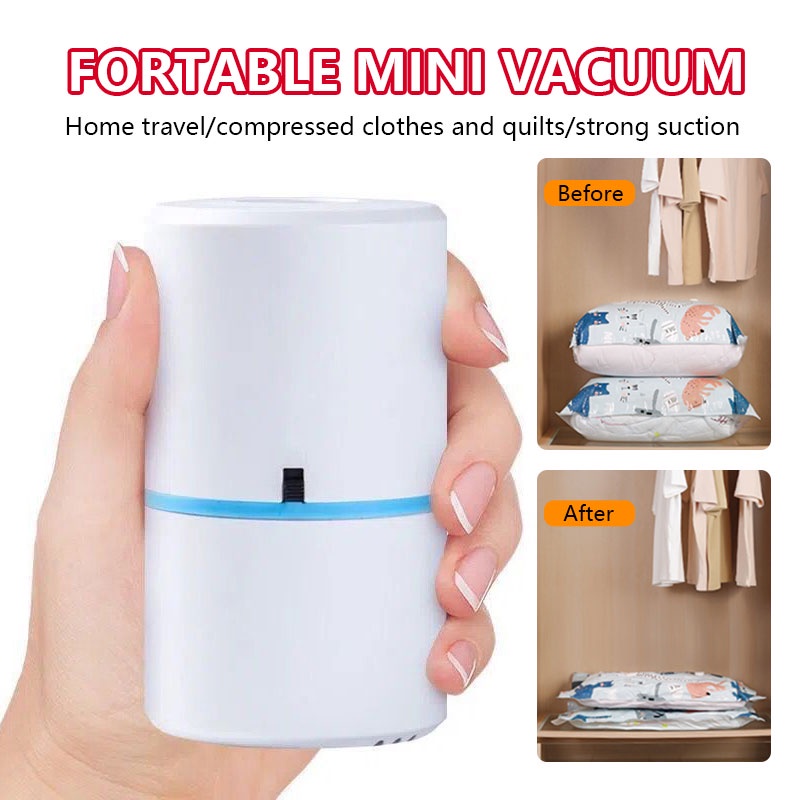 Mini Handheld Vacuum Sealer Compressed Bag Electric Air Pump USB  Rechargeable Vacuum Sealer Machine for Clothes