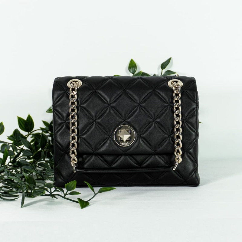 KATE SPADE Natalia Small Flap Crossbody in Black (WKRU7074) Shopee