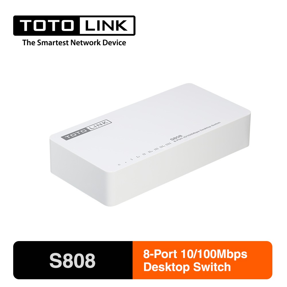 TOTOLINK Toolink S808 8 Ports 10/100Mbps Desktop Internet Switch Hub ...