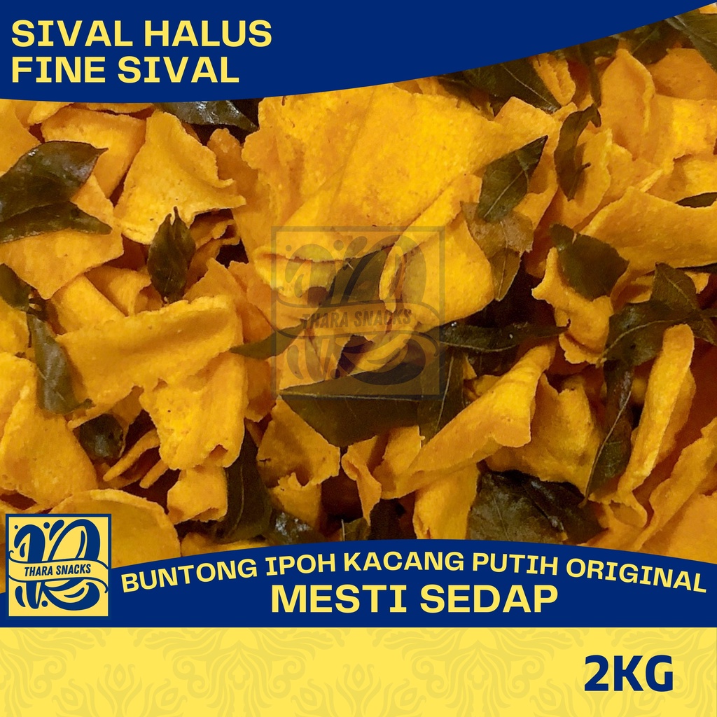 Thara Snacks Sival Halus Fine Sival Buntong Ipoh Kacang Putih Original 2kg Muruku Shopee 7004