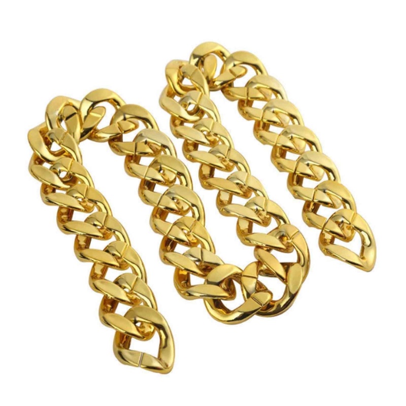 Best Faux Gold Chain Necklace Hip Hop Thick Large Gold Chain Big Chunky Necklace Punk Rapper Chains Costume Photography Shopee Malaysia