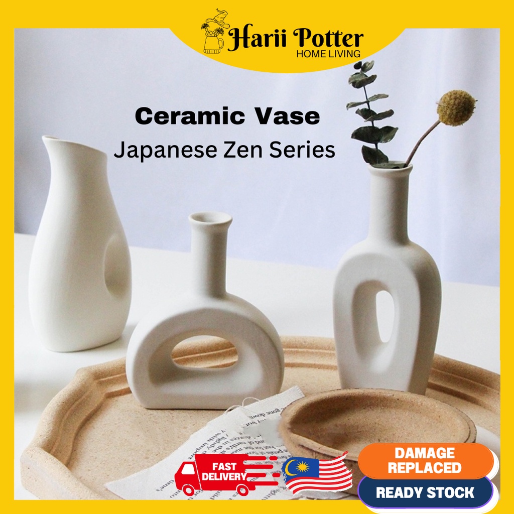HARII POTTER Ceramic Vase Japanese Zen Vase Series Artistic