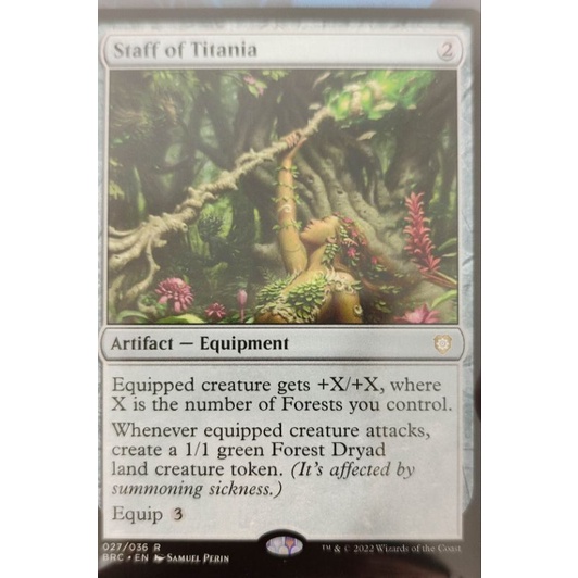 Staff of Titania - Magic the Gathering, The Brothers' War Commander ...