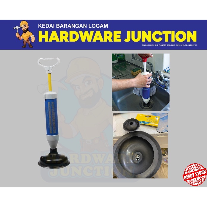 HIGH PRESSURE DRAIN BUSTER CLOGGED REMOVAL PUMP TOILET SINK PLUNGER