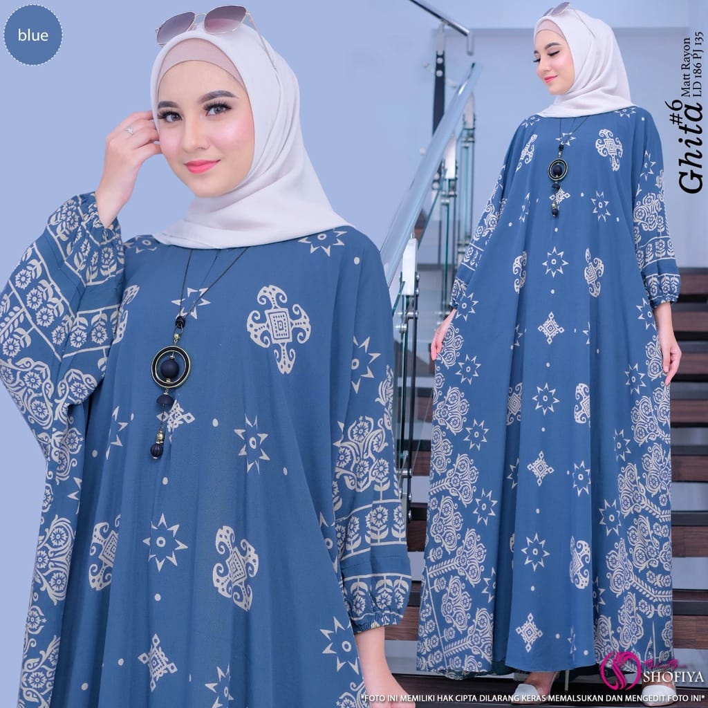 Kaftan Wanita - Githa Kaftan Sogan Jumbo Maksi Kaftan Batik Cap ...