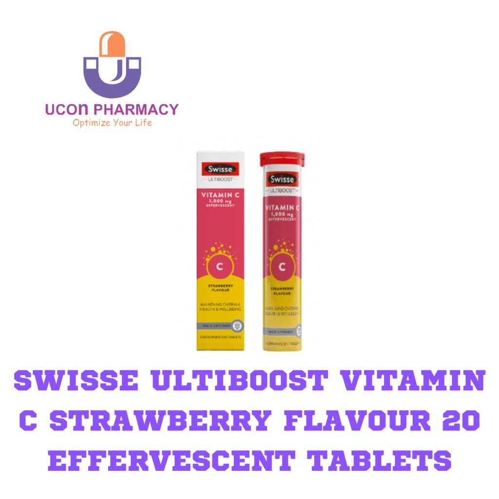 Swisse Ultiboost Vitamin C Strawberry flavour (20 effervescent tablets) Shopee Malaysia