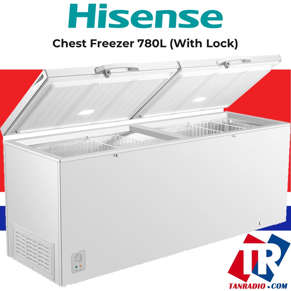 Hisense Chest Freezer 780 Liter With Lock FC900D4BWBP Peti Sejuk Beku