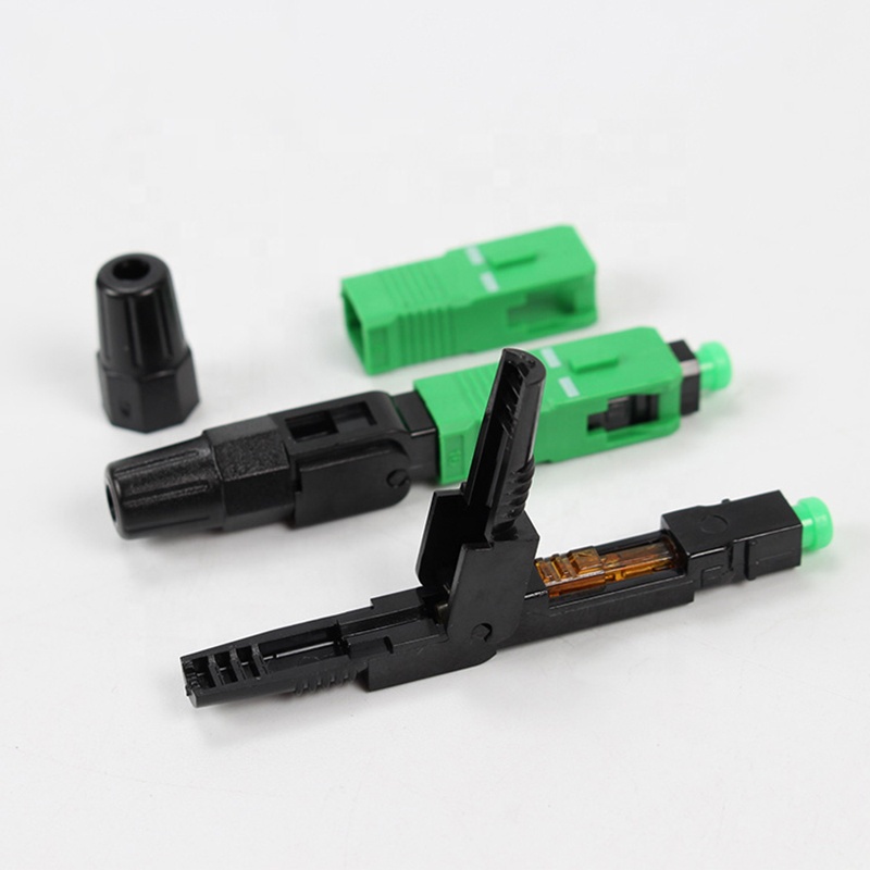 Ftth Embedded Fiber Optic Fast Connector Sc Apc Single Mode Fiber Optic Adapter Sc Apc Fast