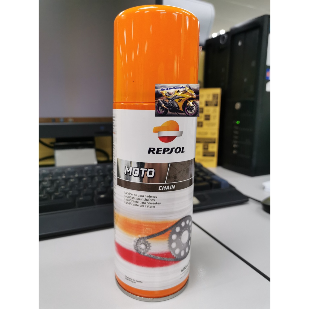 CHAIN LUBE REPSOL SPRAY RANTAI CHAIN LUBE HEAVY DUTY 400ML Shopee