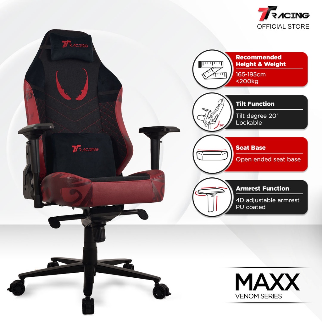 TTRacing Maxx Air Threads Fabric Gaming Chair Office Chair Kerusi