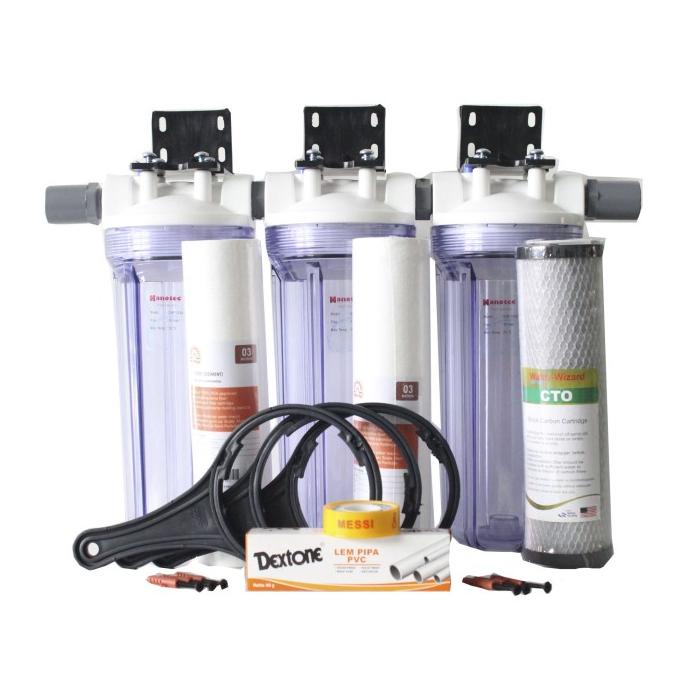 Gm 3Filter Package/ReadyToUse Water Filter (Clear 10"3/4"Ssc
