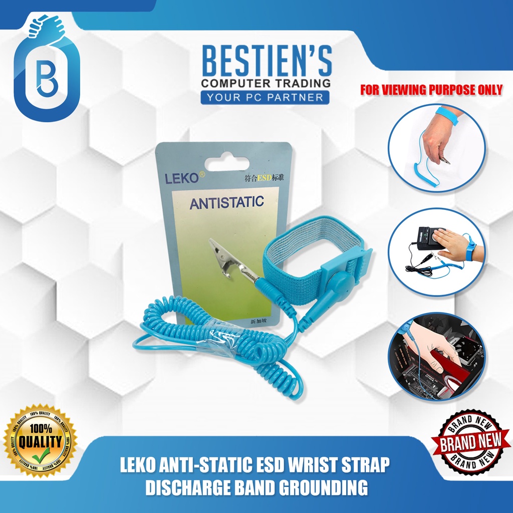 LEKO ANTI-STATIC ESD WRIST STRAP DISCHARGE BAND GROUNDING | Shopee Malaysia